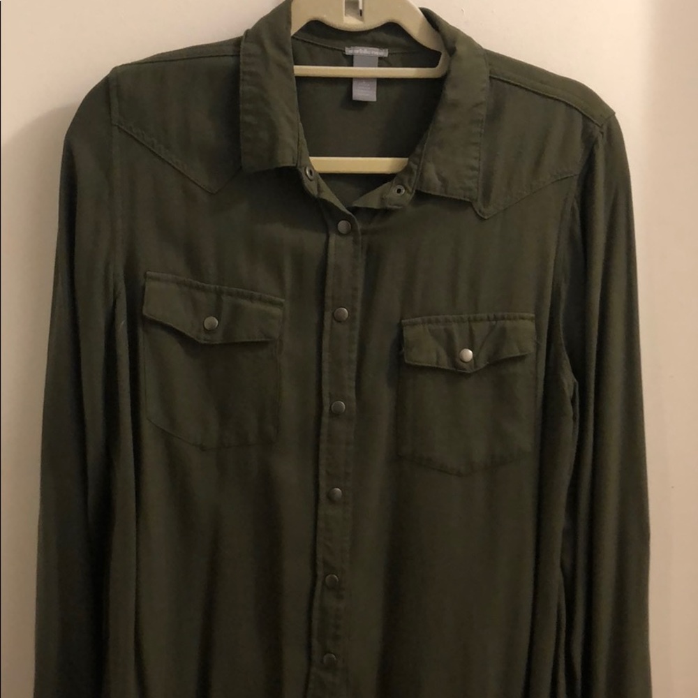 Green Button Up Shirt
